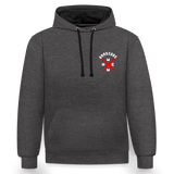 Hardcore Worldwide XBR 2 Side Contrast Colour Hoodie - charcoal/black