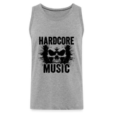 Hardcore Music Skull Premium Tank Top - heather grey