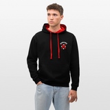 Hardcore Worldwide XBR 2 Side Contrast Colour Hoodie - black/red