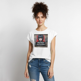 Passion NOT Fashion. Women’s T-Shirt with rolled up sleeves - white