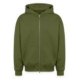 Hardcore WorldWide Official Oversized Heavy Zip Hoodie 2027 - khaki