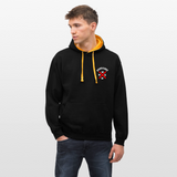 Hardcore Worldwide XBR 2 Side Contrast Colour Hoodie - black/gold