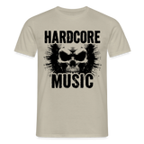 Hardcore Music Skull T-Shirt - sand beige