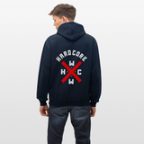 Hardcore Worldwide XBR 2 Side Contrast Colour Hoodie - navy/heather grey