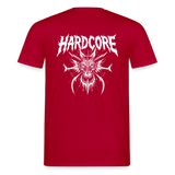 HARDCORE Demon BACK Print T-Shirt - red