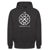 HCWW - HARDCORE IS LIFE Official - Hoodie - charcoal grey