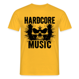 Hardcore Music Skull T-Shirt - yellow
