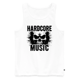 Hardcore Music Skull Premium Tank Top - white