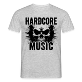 Hardcore Music Skull T-Shirt - heather grey