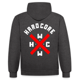 Hardcore Worldwide XBR 2 Side Contrast Colour Hoodie - charcoal/black