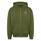 Hardcore WorldWide XBR Oversized Heavy Zip Hoodie - khaki