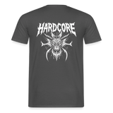 HARDCORE Demon BACK Print T-Shirt - charcoal grey