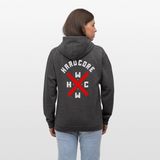Hardcore Worldwide XBR 2 Side Contrast Colour Hoodie - charcoal/black