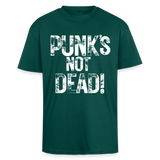 Punk's Not Dead Oversized Heavyweight T-shirt - hunter green