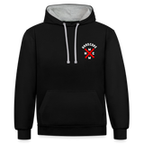 Hardcore Worldwide XBR 2 Side Contrast Colour Hoodie - black/heather grey