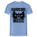 Hardcore Music Skull T-Shirt - carolina blue