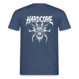 HARDCORE Demon BACK Print T-Shirt - dark denim