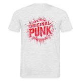 ORIGINAL PUNK - BACK Print T-Shirt - heather grey