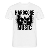 Hardcore Music Skull T-Shirt - white