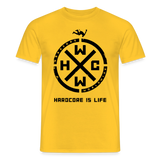 Hardcore Is Life Men's T-Shirt 2026 - yellow
