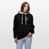 Hardcore Worldwide XBR 2 Side Contrast Colour Hoodie - black/heather grey