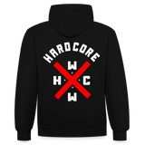 Hardcore Worldwide XBR 2 Side Contrast Colour Hoodie - black/red