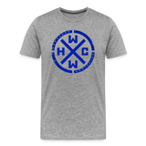 HCWW Blue Logo Men’s T-Shirt - heather grey