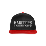 HARDCORE IS MORE THAN MUSIC Official Snapback Cap - black/red