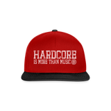 HARDCORE IS MORE THAN MUSIC Official Snapback Cap - red/black