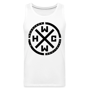 HCWW  Black Logo Men’s Tank Top - white
