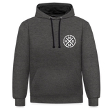 HARDCORE WORLDWIDE -Official -Contrast Hoodie - charcoal/black