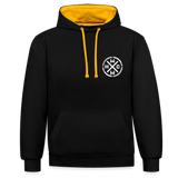 HARDCORE WORLDWIDE -Official -Contrast Hoodie - black/gold