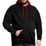 HCWW Back Logo Contrast Colour Hoodie - black/red