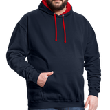 HCWW Back Logo Contrast Colour Hoodie - navy/red