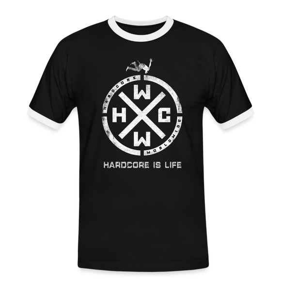 HCWW Is Life - Ringer T-Shirt - black/white