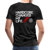 Hardcore Changed My Life 2 Side Logo T-Shirt - charcoal grey