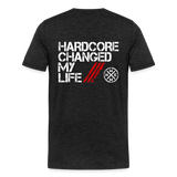 Hardcore Changed My Life 2 Side Logo T-Shirt - charcoal grey