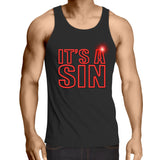 IT'S A SIN - THE 80'S REVISITED - Mens Singlet Top Australian Made & Delivered