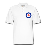 1960s Mod Men's Pique Polo Shirt - white