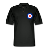 1960s Mod Men's Pique Polo Shirt - black