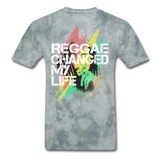 REGGAE CHANGED MY LIFE - Official T-Shirt - grey tie dye
