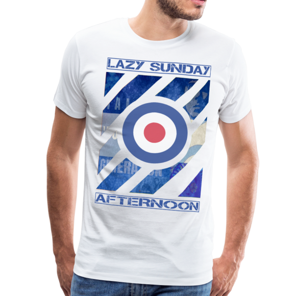 1960's Mod Lazy Sunday T-Shirt - white