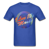 I LOVE 80's Music - Official Merchandise - royal blue