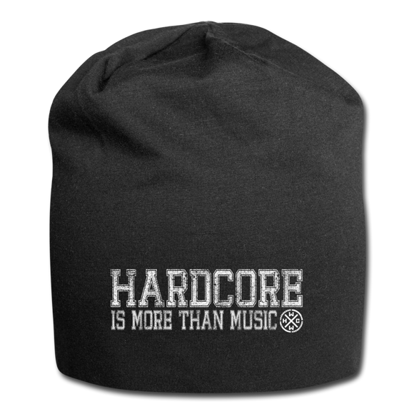 HARDCORE IS MORE THAN MUSIC Official Jersey Beanie - black