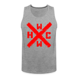 HCWW XSwords-Official Men’s Red Logo Tank Top - heather grey