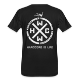 Hardcore is Life 2 side logo Men’s Premium Organic T-Shirt - black