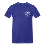 Hardcore is Life 2 side logo Men’s Premium Organic T-Shirt - royal blue