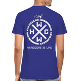 Hardcore is Life 2 side logo Men’s Premium Organic T-Shirt - royal blue