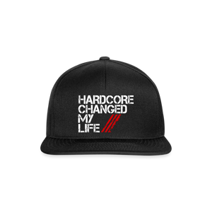 Hardcore Changed My Life Snapback Cap - black/black