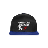 Hardcore Changed My Life Snapback Cap - black/bright royal